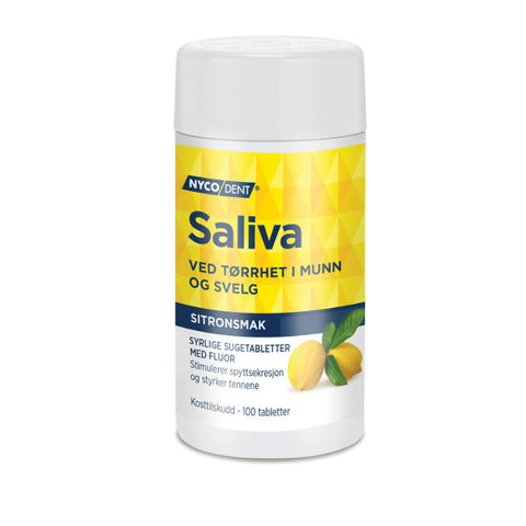 Nycodent Saliva sugetabletter sitron 100 stk, 993701